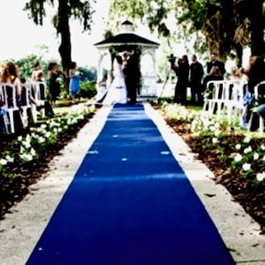 Royal Blue Aisle & Event Runner ~ 100 ft L x 38 in W Puncture Resistant!  Wedding Graduation SHIPPING INCLUDED!