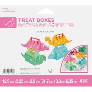 Pack 24 Pastel Dinosaur Favor Boxes Girls Birthday School Dino Favors treat box image 4