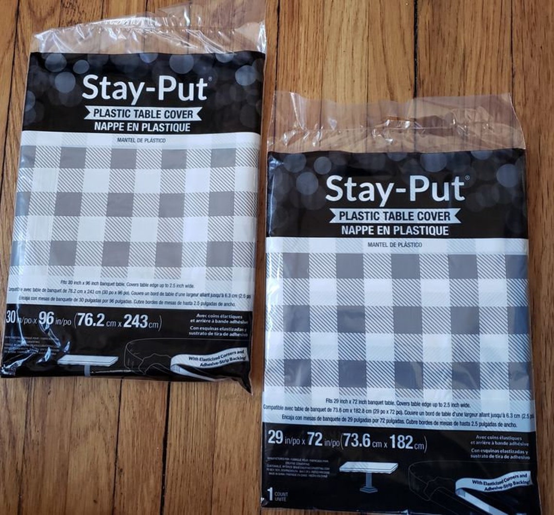 Buy One Get One FREE 2 Stay Put® Fitted Plastic Tablecloths Etsy