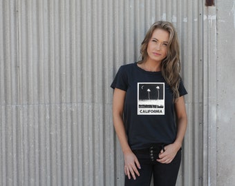 Women's Short Sleeve California Graphic T-Shirt by Kult Designs-Alternative Apparel- gift for sister daughter
