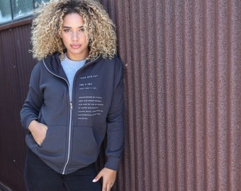 Unisex Rock n Roll Definition Zipped Hoodie -Bella Canvas - gift for your music lover