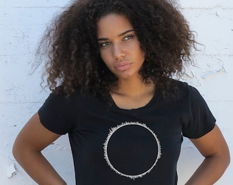 Here Comes The Sun Graphic Tee, Distressed Black T-Shirt