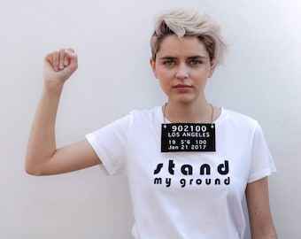 Stand My Ground Graphic Tee - Women's Short Sleeve Cotton T-Shirt