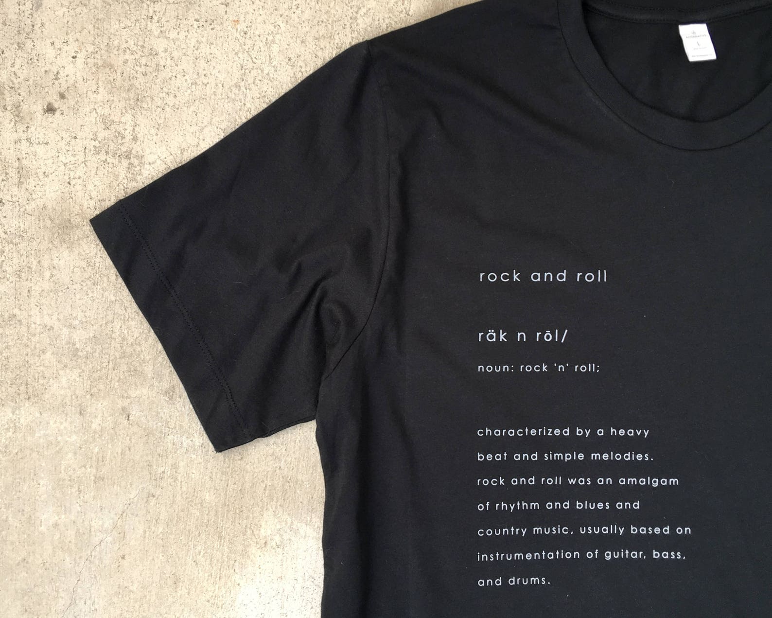 Men's Rock N Roll Definition Tshirt alternative Apparel Etsy