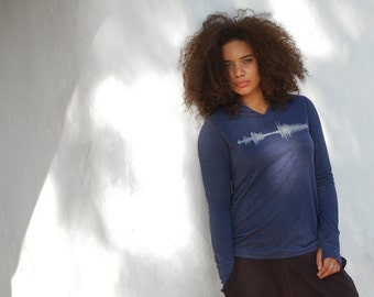 Women's Led Zeppelin Inspired Hoodie – Kashmir Soundwave Graphic Tee