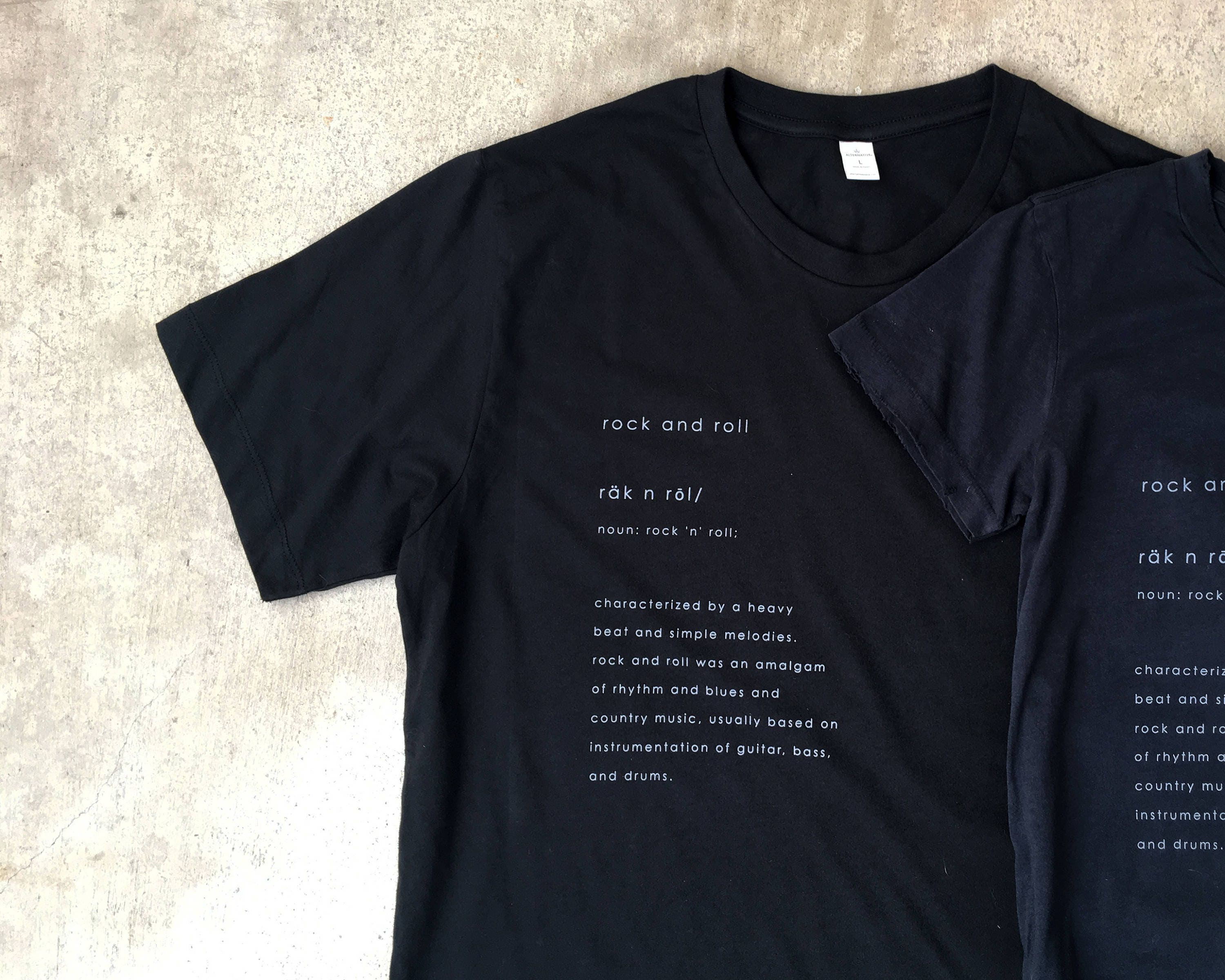 Men's Rock N Roll Definition Tshirt alternative Apparel Etsy