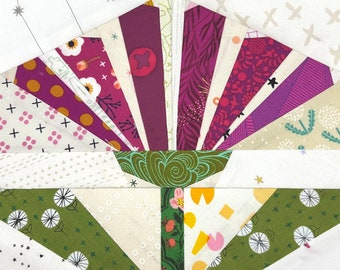 Daisy FPP Block - Garden Flowers Paper Piecing Quilt Block
