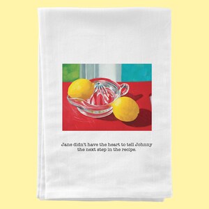 Funny Lemons Tea Towel - 100% cotton