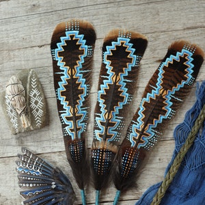 Aztec Sky.:. One Painted Feather/smudging/ceremony/prayer//blessing ...