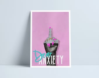 LARGE Dear Anxiety print by Niki Pilkington