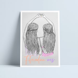 BFF's Choice of 3 quotes. English & Welsh print by Niki Pilkington / friendship friends ffrindiau FFRINDIAU OES