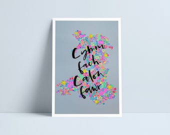 Cymru fach, calon fawr print by Niki Pilkington