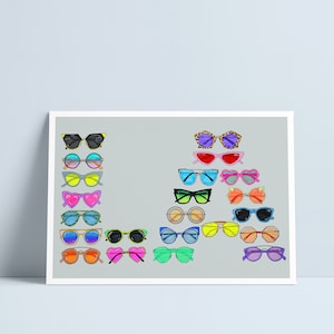 LA Sunglasses print by Niki Pilkington / Los Angeles California