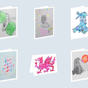 CARDS (6 PACK) The 'Hiraeth' pack cards by Niki Pilkington / Welsh Wales blank cards