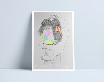 Always my Mum, forever my friend by Niki Pilkington / Mother Mum & Daughter print