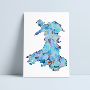 Mapa de Gales - Plan print de Niki Pilkington / Arte galés
