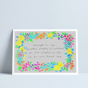 Oherwydd ti.. by Niki Pilkington / Personalised custom ffrind, ffrind gorau, mam, chwaer Cymraeg print