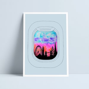 London airplane window by Niki Pilkington