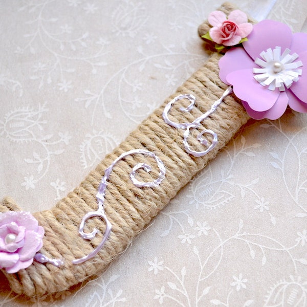 Wall Decor - Room Decor - Letter Decor - Letter Ornament - Jute Letter - Wood Letter - Nursery Decor - Wedding Decor - Bridal Shower Decor