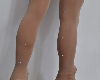 Rhinestoned tights