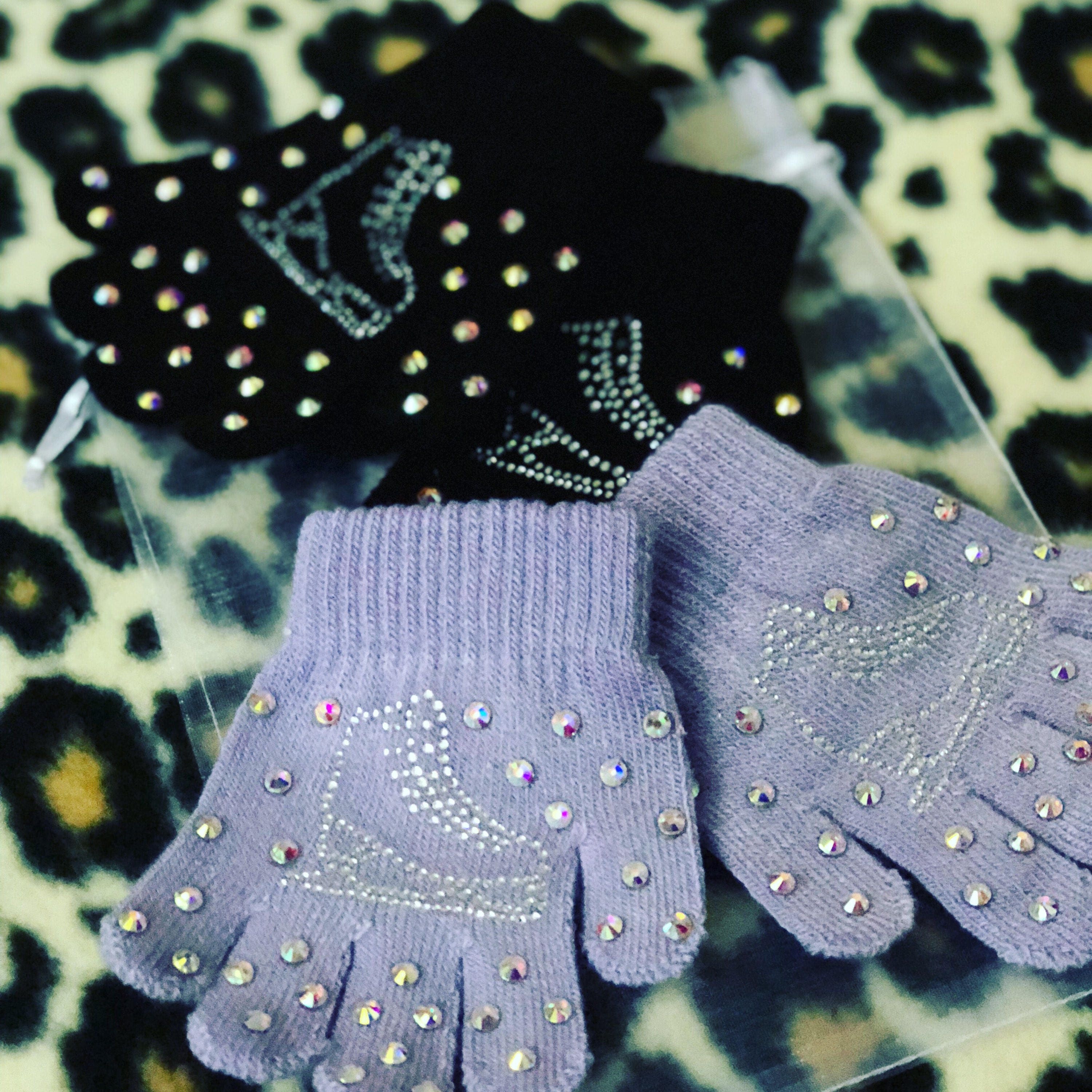 Guanti Da Pattinaggio Su Ghiaccio Donna E Ragazza – Con Strass, Nylon, Per Competizione O Pratica, Taglie XS-XL - copertina
