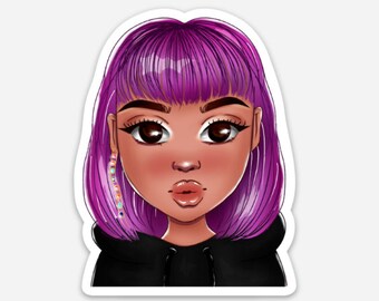 Purple Hair Old Version Chibi Sticker