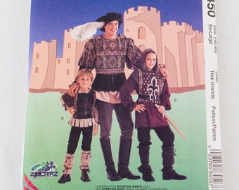 Knight Prince Cosplay Costume Sewing Pattern Men's Renaissance Fair Theater XL 46 48 Uncut McCalls Sewing Pattern 8450