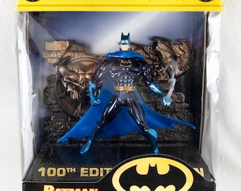 Batman 100th Edition Kenner DC Comics 1996 Display Base and Stand 5 inch Figure With Original Box