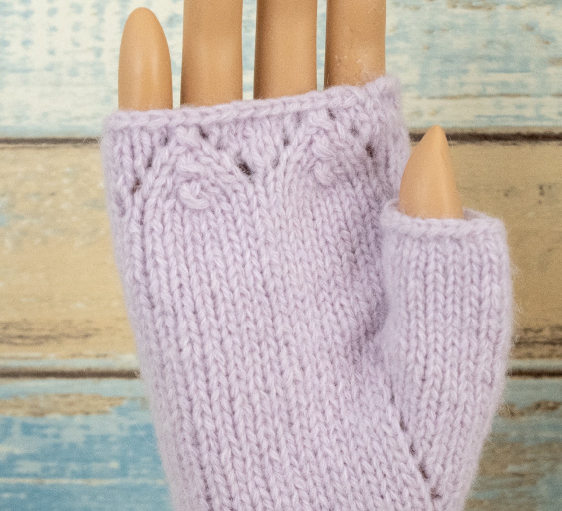 Light Pink Lace Fingerless Pair of Gloves Mittens Hand Etsy Ireland