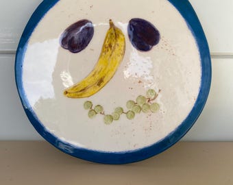 Obst Keramik Teller Handarbeit