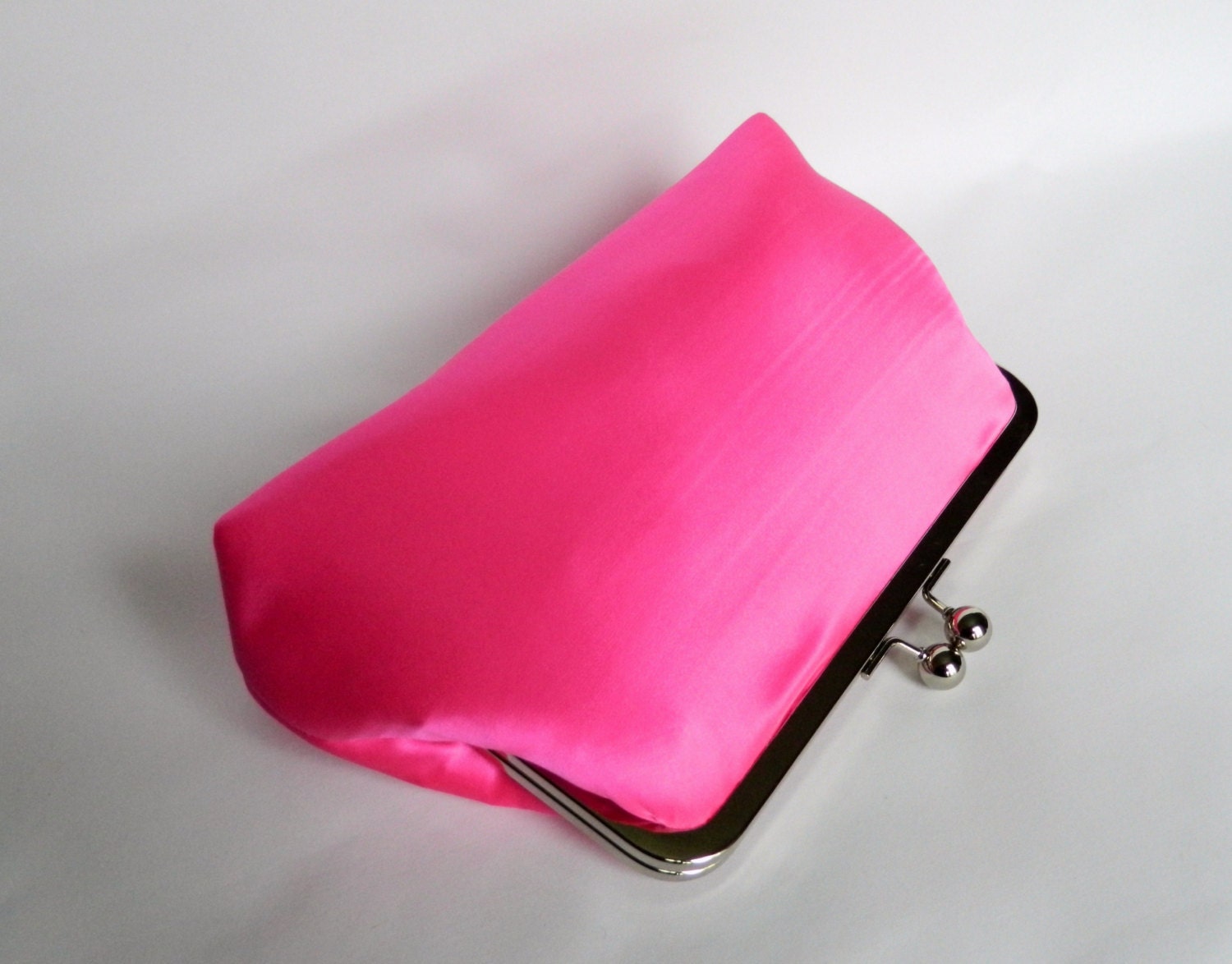 Hot Pink Silk Clutch Pink Silk Clutch Silk Clutch Pink Etsy