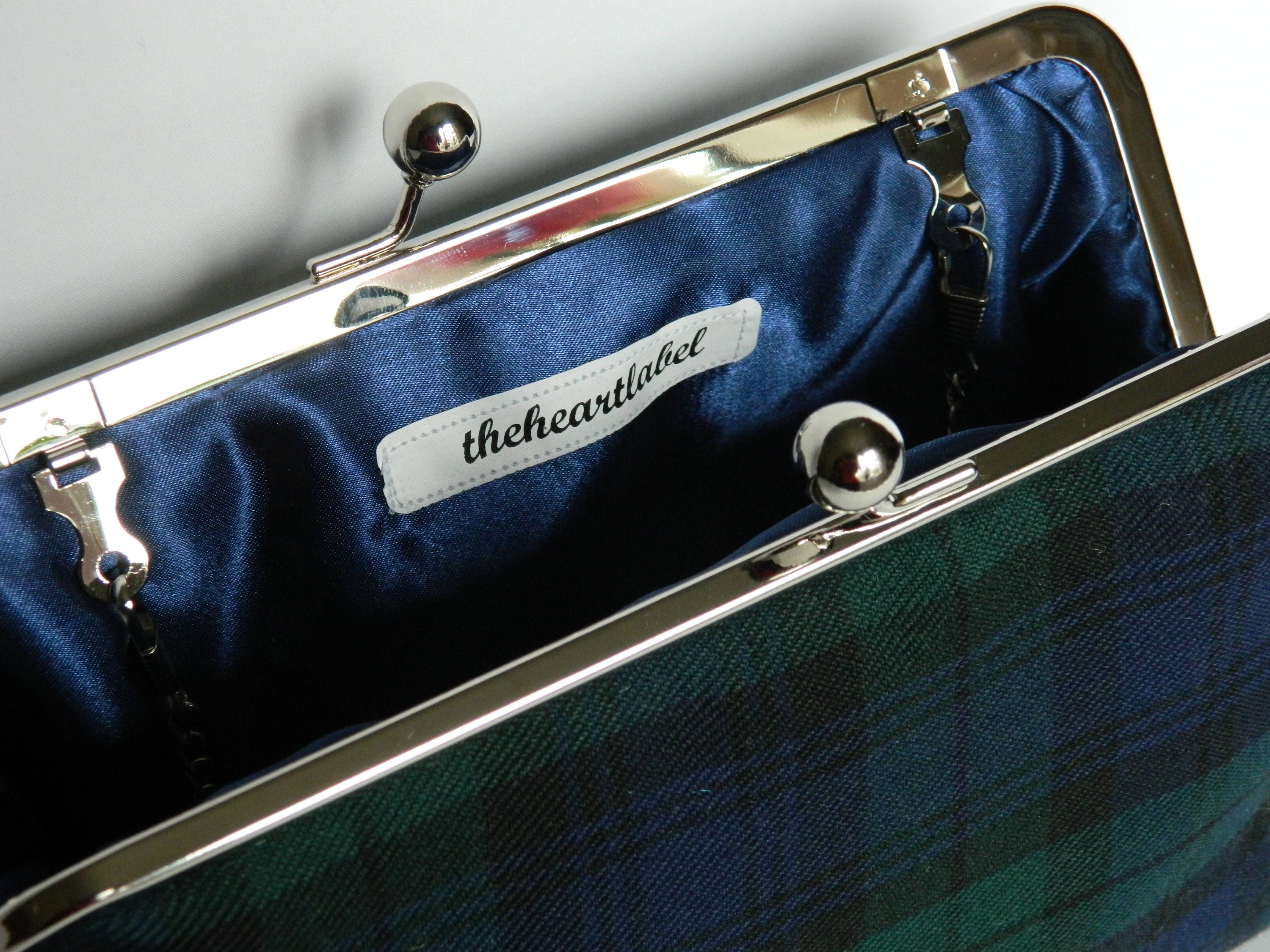 Clutch Purse Tartan Plaid Clutch Purse Framed Clutch Purse Etsy