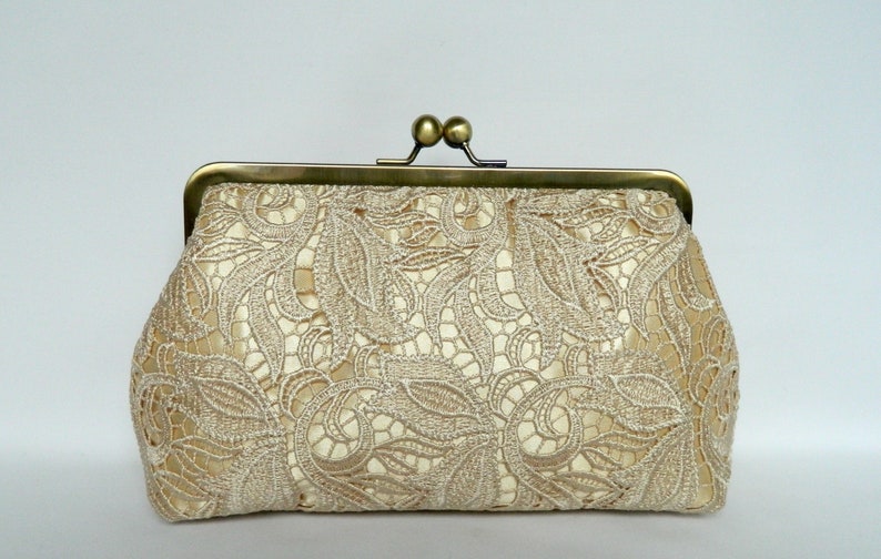 gold bridal clutch