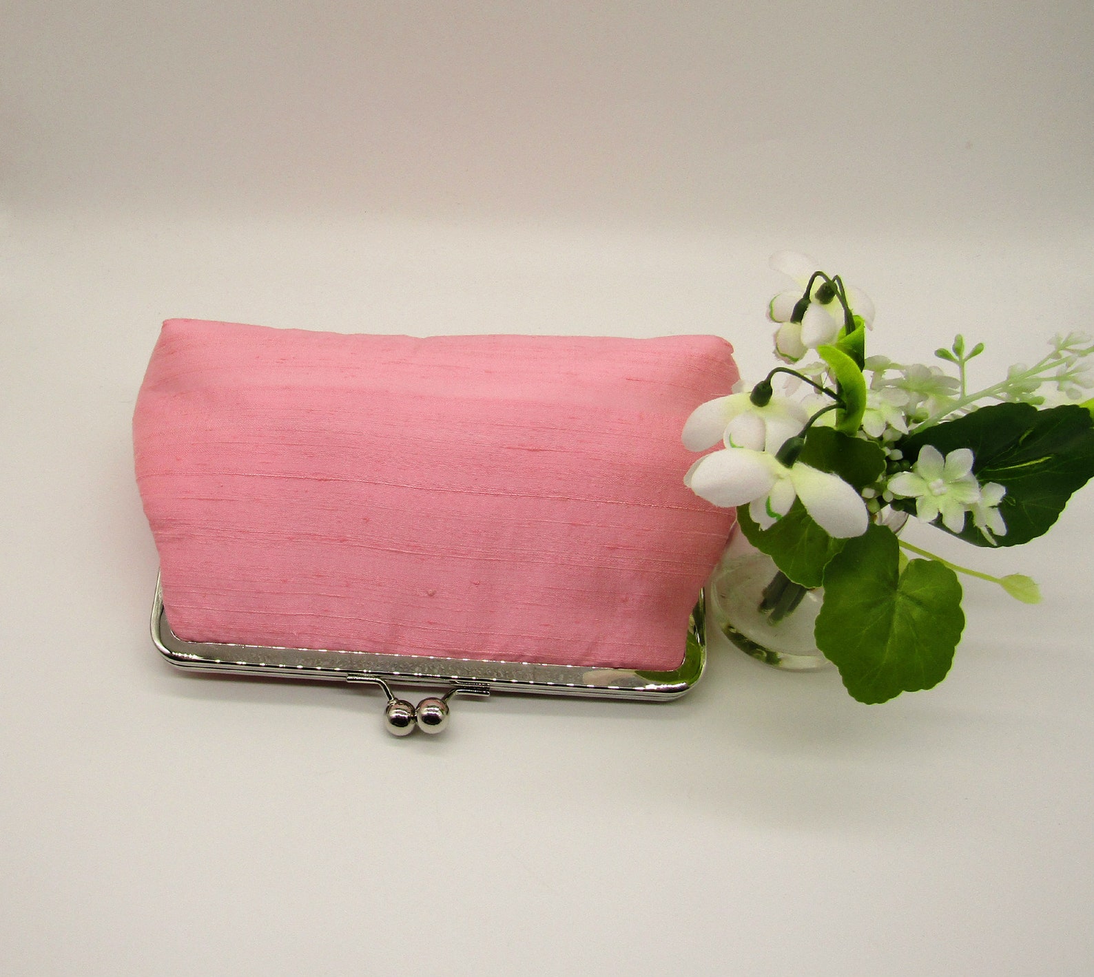 Pink Silk Clutch Bag Pink Wedding Clutch Brides Clutch Etsy UK