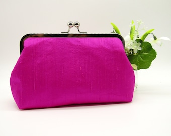 Fuchsia clutch purse Clearance