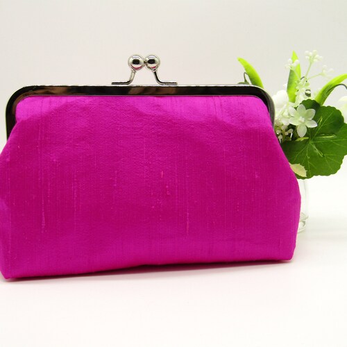 fuschia evening clutch