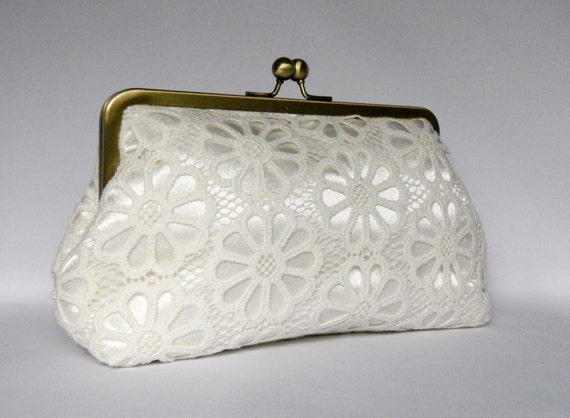 ivory clutch purse