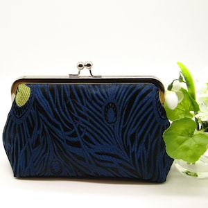 Cartera de mano con diseño de pavo real azul y amarillo, cartera de mano para boda, cartera de mano con diseño de pavo real, cartera de mano para dama de honor, regalos para damas, cartera de mano de noche, hecha a mano