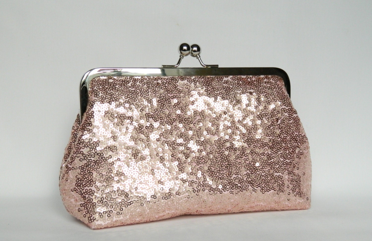 Women Clutch Bag Rose Gold Sequin Clutch Handmade Clutch Bag