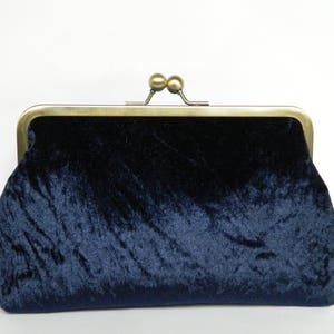 Velvet Clutch Purse, Navy Blue Velvet Clutch Bag, Clutch Purse, Wedding Clutch, Women's Clutch, Mother of Bride Clutch, Sapphire Blue Clutch