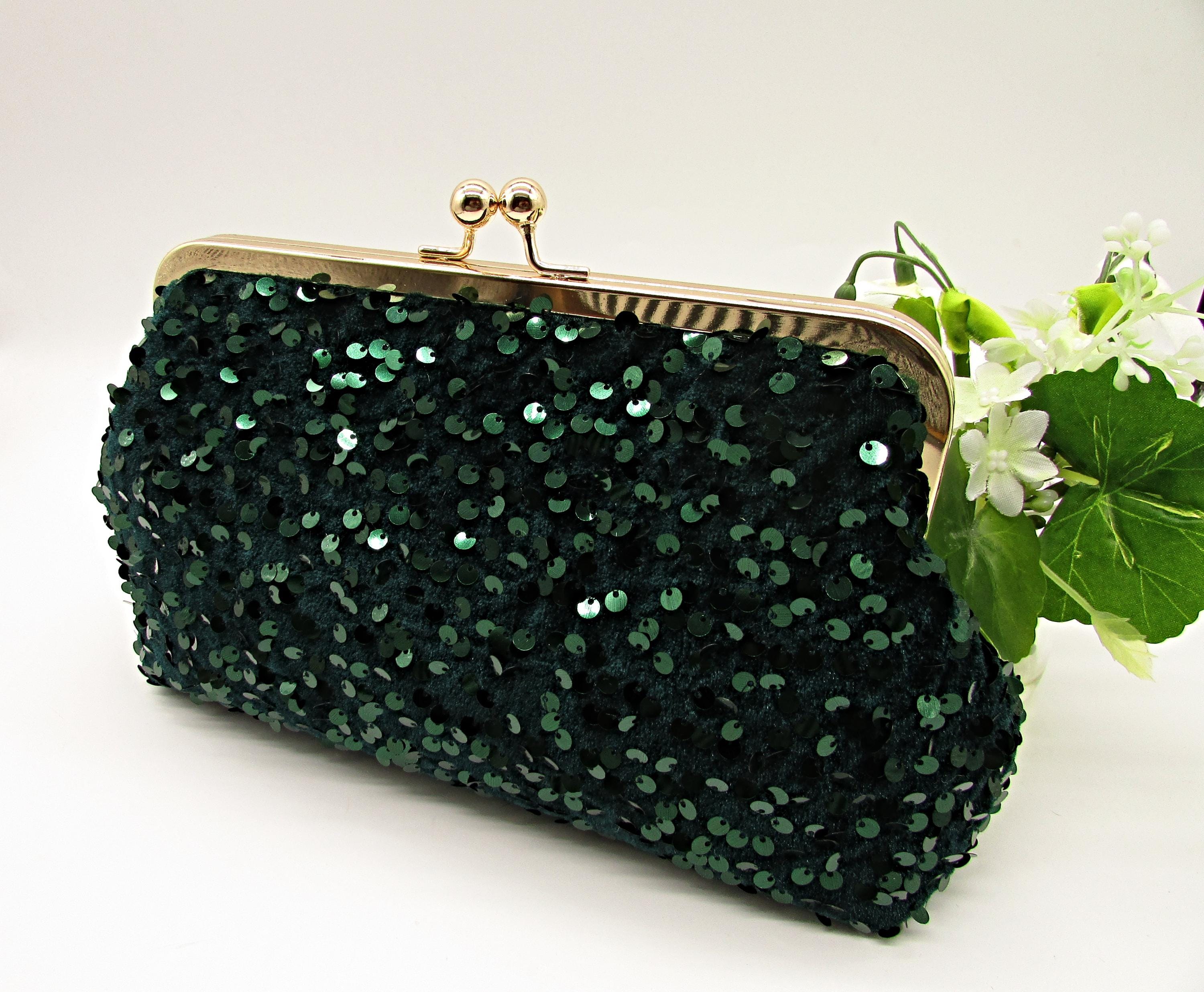 Velvet Evening Clutch Bag Sparkly Sequins Formal Party Handbag for Women Chic / Beautiful Silver Evening Party Sequins Clutch Bags 2025 main image 4