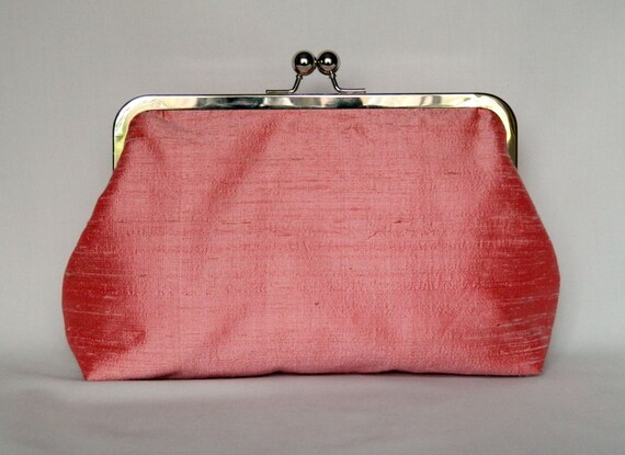 rose pink clutch bag