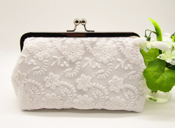 Vintage Beaded Purse Clutch Handbag Zipper Hand Pearl Wedding Bridal White  Ivory | eBay