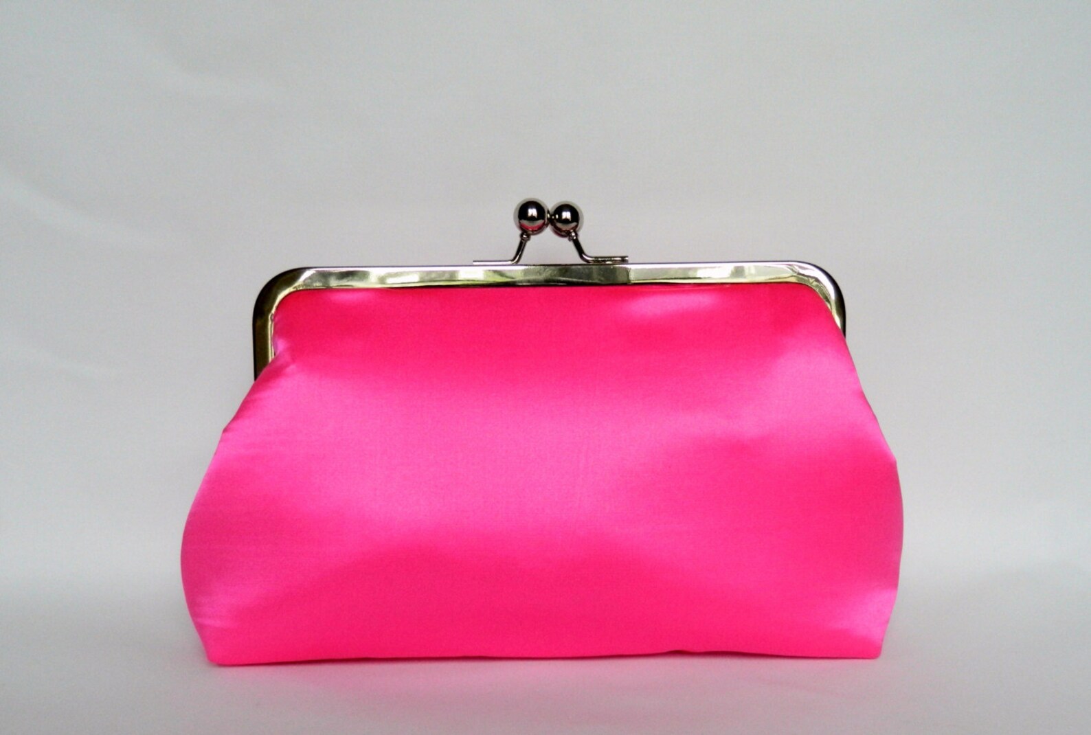 Hot Pink Silk Clutch Pink Silk Clutch Silk Clutch Pink Etsy