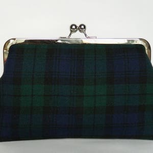 Women&#39;s Clutch Purse, Tartan Plaid Clutch Purse, Handmade Clutch Bag, Clutch Purse, Black Watch Plaid Clutch Bag, Evening Clutch, Tartan Bag