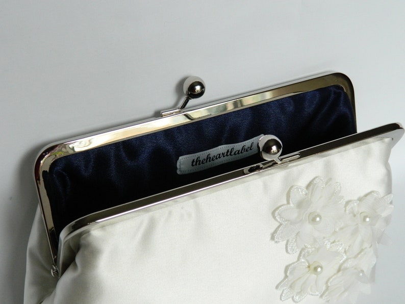 Bridal Clutch Brides Clutch Pearl Ivory Clutch Bag Floral Etsy UK