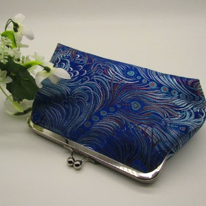 Persian Blue Peacock Clutch, Wedding Clutch Bag, Blue Peacock Clutch Purse, Peacock Bridesmaids Clutch, Ladies Gifts, Evening Clutch
