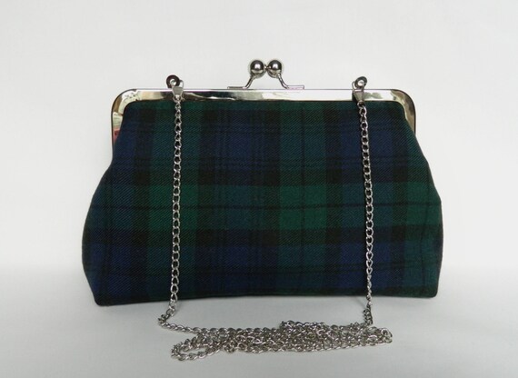 tartan clutch bag