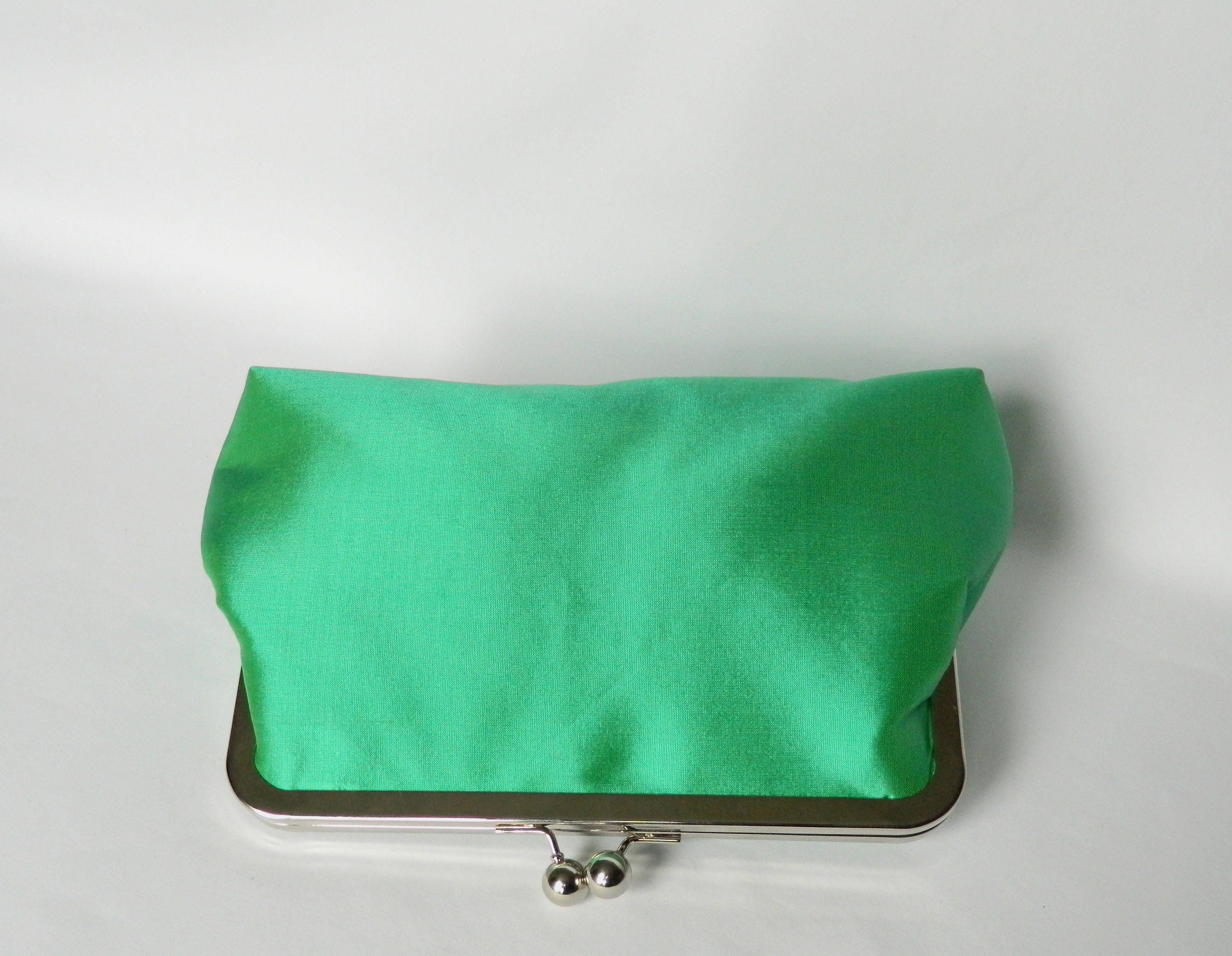 Green Clutch Silk Clutch Green Wedding Clutch Green Bridal Etsy UK