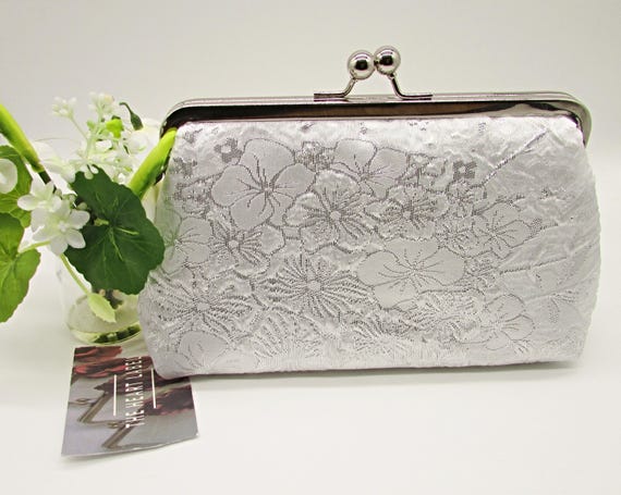 Braut Clutch Ivory Hochzeit Braut Silber Weiß Clutch Tasche